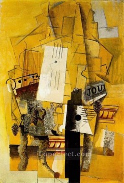 La mesa pedestal 1920 cubismo Pablo Picasso Pinturas al óleo